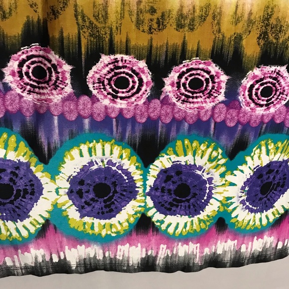 Chico’s Bandeau Maxi Summer Dress Size Small, Bohemian Tie Dye Print, Strapless - Picture 5 of 7